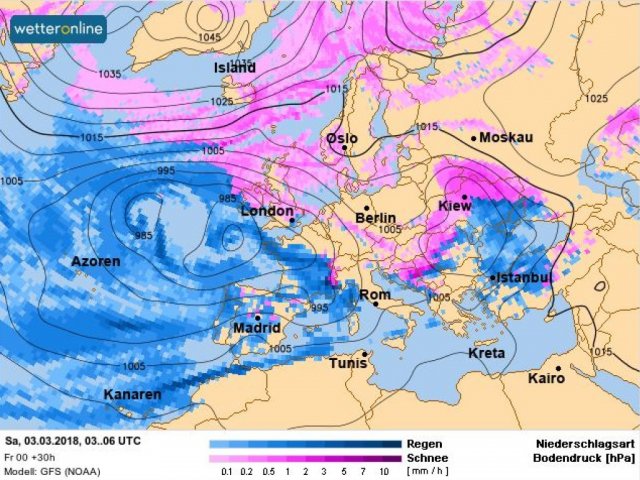 Синоптик: На выходныхеще один циклон существенно усложнит погоду в Украине (КАРТА)