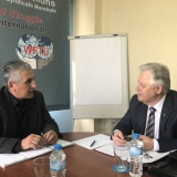 Петр Симоненко проинформировал главу ВФП Георгиоса Маврикоса о положении в Донбассе