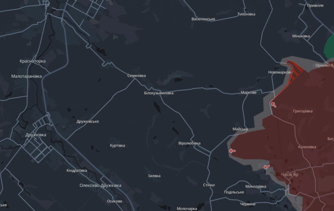 Ситуация на фронте возле Константиновки — продвижение РФ в районе Новомаркового и Ямполя: данные DeepState от 17 ноября 2025 года