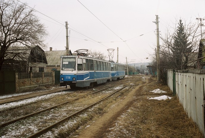Зимовий тандем на Пушкінській: Трамвайна зчіпка №156 + №162