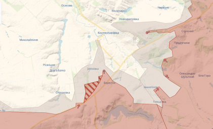 Россияне расширяют зоны инфильтрации вокруг Константиновки: DeepState предупреждает об усилении угрозы