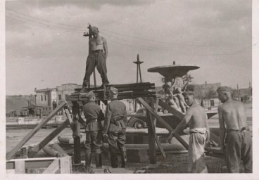 Константиновка. Строительство нового моста в конторе зеркальных заводов 1941-42 гг