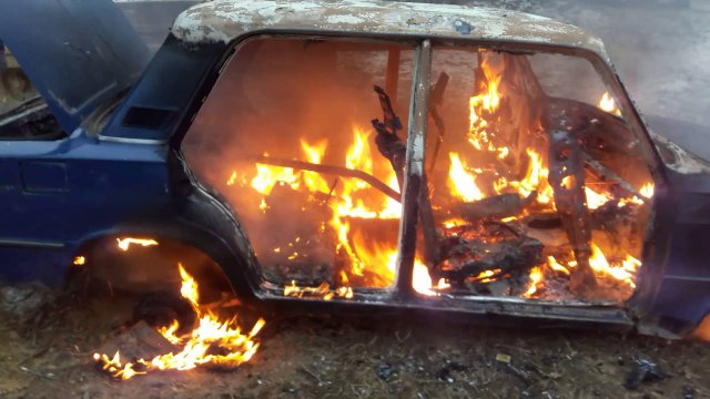 В Константиновке мужчина пострадал из-за пожара в автомобиле